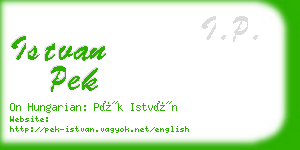 istvan pek business card